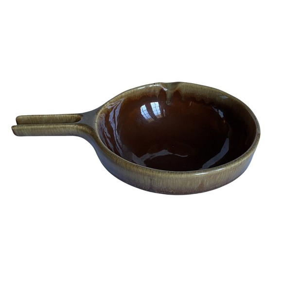 Rubel Brown Drip Glaze Handled Rustic Stoneware Pour Spout Serving Dish 2013 - Picture 2 of 10